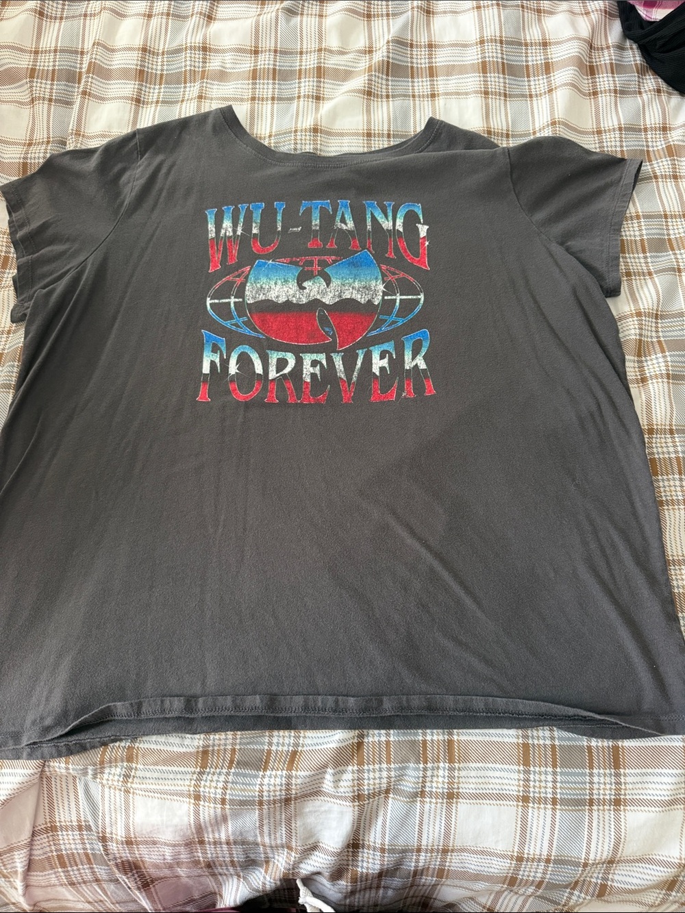 Torrid Wu-Tang Forever Graphic Tee - Black with Red & Blue Print size 2